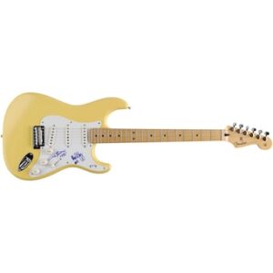 Angus Young & Malcolm Young AC/DC Autographed Fender Player Series Stratocaster Guitar - Buttercream - PSA