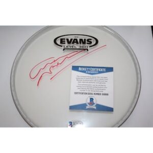 Graham Nash signed drumhead, Crosby,Still, Nash & Young, The Hollies,Beckett BAS