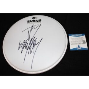 Jay Weinber signed EVANS drumhead, Slipknot, Beckett BAS